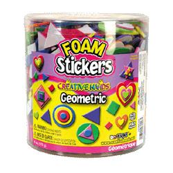 Fibre-Craft Materials Corp Geometric Foam Stickers, 3-D, 6oz Bucket (FCM1734259)