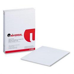 Universal Office Products Glue Top 8 1/2 x 11 Writing Pads, White, Wide Rule, 50/Pad, Dozen (UNV11000)