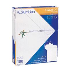 Columbian Envelope Grip-Seal Envelopes, Plain, 28Lb, 6 x9 , 250/BX, White (WEVCO919)