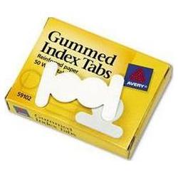 Avery-Dennison Gummed Index Tabs, White Round Paper Tabs, 50/Pack (AVE59102)