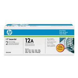 HEWLETT PACKARD - LASER JET TONERS HP Dual Pack Black Toner Cartridge - Black (Q2612AD)