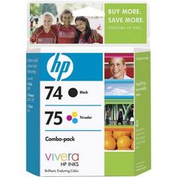 HEWLETT PACKARD HP No.74/75 Black /Tri-Color Ink Cartridge - Color, Black