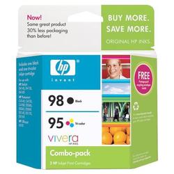 HEWLETT PACKARD HP No. 95/98 Combo Pack Color Ink Cartridge - 330, 420 Pages, Pages Color, Black - Black, Color