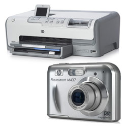HEWLETT PACKARD - DESK JETS HP Photosmart M437 Digital Camera/HP Photosmart D7160 Printer (Refurbished)