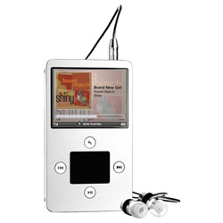 Haier America Tradin Haier H1A030W ibiza Rhapsody 30GB Digital Multimedia Device - Audio Player, Video Player, Photo Viewer, FM Tuner - 2.5 Color LCD - White Sand
