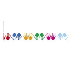 Carson Dellosa Publishing Company, Inc. Handprints Border, 3'x3 , 12/Pack, Multicolor (CPBCD1456)