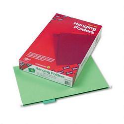 Smead Manufacturing Co. Hanging Folders, Recycled, Legal, Bright Green, Color Matched 1/5 Tabs, 25/Box (SMD64161)