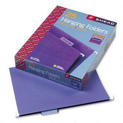 Smead Manufacturing Co. Hanging Folders, Recycled, Letter Size, Purple, 1/5 Cut Lavender Tabs, 25/Box (SMD64072)