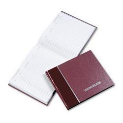 Rediform Office Products Hardcover Visitor Register Book, 128 pages, Burgundy Cover, 8 1/2 x 9 7/8 (RED57803)
