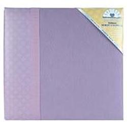 Heartland Moire W/Grosgrain Ribbon Postbound 12 X12 Album W/Cover-Lavender