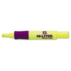 Avery-Dennison Hi Liter® Comfort Grip Highlighter, Fluorescent Yellow Ink (AVE24069)