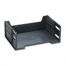 RubberMaid High Capacity Side Load Stackable® Tray, 5 1/8 High, Letter, Black (RUB17601)