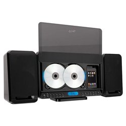 Ilive ILIVE IH328B 2-CD Home Music System with Dock for iPod