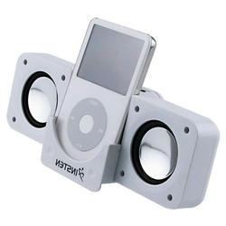 Eforcity INSTEN - White Travel Size Foldable Multimedia Speaker for iPod, iPod (video), iPod nano, iPod Photo