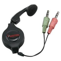 Eforcity Insten - 3.5mm VOIP / Skype Retractable Headset also Compatible with AIM, Yahoo Messenger, MSN Messe