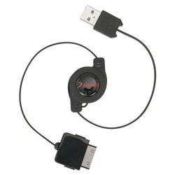 Eforcity Insten Retractable Black USB [2-in-1] Charging Cable for Microsoft Zune Media Player by Eforcity