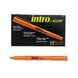 Faber Castell/Sanford Ink Company Intro by Accent® Highlighter, Fluorescent Orange, Dozen (SAN22706)