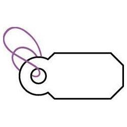 Avery-Dennison Jewelry Tags, White with Purple String, 13/16 x 3/8 , 500 Tags per Pack (AVE11035)