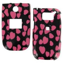 Wireless Emporium, Inc. LG CU400 Black w/ Hearts Snap-On Protector Case Faceplate