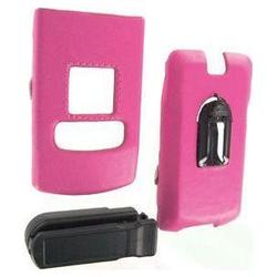 Wireless Emporium, Inc. LG CU500 Executive Leatherette Snap-On Faceplate w/Clip (Pink)