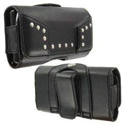 Wireless Emporium, Inc. LG Muziq LX-570 Studded Premium Horizontal Leather Pouch