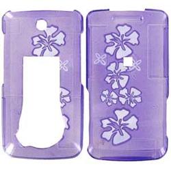 Wireless Emporium, Inc. LG Muziq LX570 Trans. Purple Hawaii Snap-On Protector Case