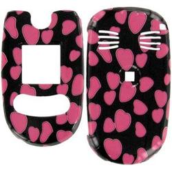 Wireless Emporium, Inc. LG VX8350 Black w/ Hearts Snap-On Protector Case Faceplate