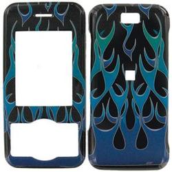 Wireless Emporium, Inc. LG VX8550 Chocolate Black w/Blue Flame Snap-On Protector Case