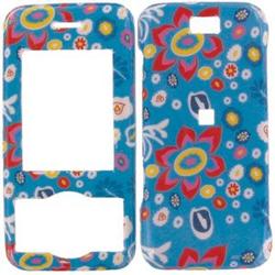 Wireless Emporium, Inc. LG VX8550 Chocolate Colorful Hand Painted Flowers Snap-On Protector Case