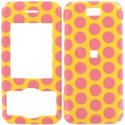 Wireless Emporium, Inc. LG VX8550 Chocolate Yellow w/Pink Polka Dots Snap-On Protector Case