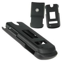 Wireless Emporium, Inc. LG VX8600 / AX 8600 Snap-On Rubberized Protector Case w/Clip (Black)