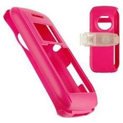 Wireless Emporium, Inc. LG VX9900 Snap-On Rubberized Protector Case w/Clip (Hot Pink)