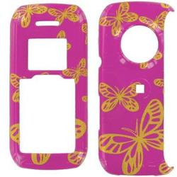 Wireless Emporium, Inc. LG enV VX9900 Hot Pink w/ Glitter Butterflies Snap-On Protector Case Faceplate