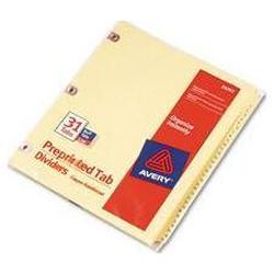 Avery-Dennison Laminated Tab Dividers, Copper Reinforced, Tab Titles 1 31, 11 x 8 1/2, 31/St (AVE24283)
