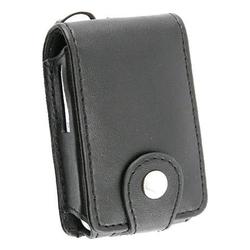 Eforcity Leather Case w/ Cover for Creative Zen V Plus, Black