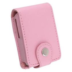 Eforcity Leather Case w/ Cover for Creative Zen V Plus, Pink