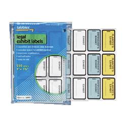 Tabbies Legal Exhibit Labels, Exhibit , 1-5/8 x1 , White (TAB58092)