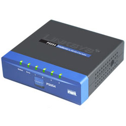LINKSYS - IMO REFURB Linksys PrintServer for USB with 4 port Switch Linksys Certified Refurbished Product (No Returns)