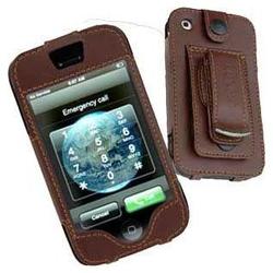 Wireless Emporium, Inc. Luxmo Genuine Leather Case for Apple iPhone (Brown)