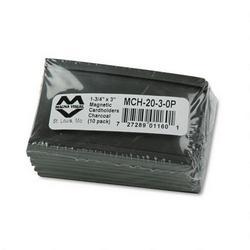 Magna Visual, Inc. Magnetic Card Holders, 3w x 1 3/4h, Charcoal, 10/Pack (MAVMCH2030P)