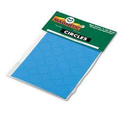 Magna Visual, Inc. Magnetic Circles, 3/4 Diameter, Blue, 20/Pack (MAVFI125)