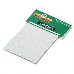 Magna Visual, Inc. Magnetic Circles, 3/4 Diameter, White, 20/Pack (MAVFI121)