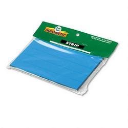 Magna Visual, Inc. Magnetic Write On/Wipe Off Pre Cut Strips 7/8 h x 6 w, Blue, 25/Pack (MAVPMR765)