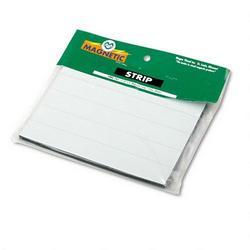 Magna Visual, Inc. Magnetic Write On/Wipe Off Pre Cut Strips 7/8 h x 6 w, White, 25/Pack (MAVPMR761)