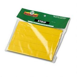 Magna Visual, Inc. Magnetic Write On/Wipe Off Pre Cut Strips 7/8 h x 6 w, Yellow, 25/Pack (MAVPMR762)