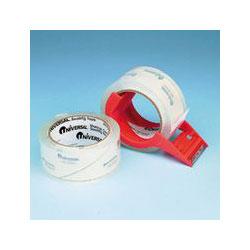 Universal Office Products Mailing and Storage Tape, 48mm x 50m, 3 Core, 2 Rolls with Dispenser/Pack (UNV31102)