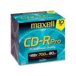 Maxell Corp. Of America Maxell 48x CD-R Pro Media - 700MB - 10 Pack (648410)
