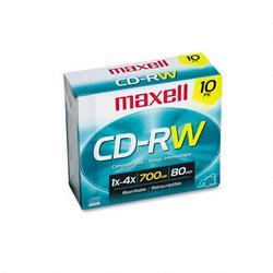 Maxell Corp. Of America Maxell 4x CD-RW Media - 700MB - 10 Pack