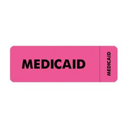 Tabbies Medicaid Insurance Labels, 3 x1 , Pink (TAB03090)