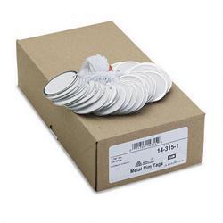 Avery-Dennison Metal Rim White Marking Tags, Strung with White Twine, 1 7/8 Diameter, 500/Box (AVE14315)
